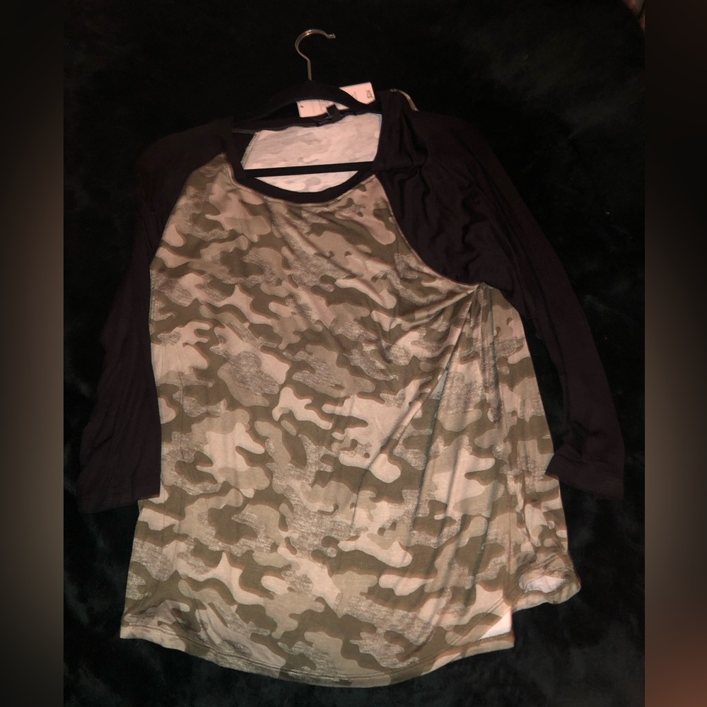 Camo long sleeve T shirt